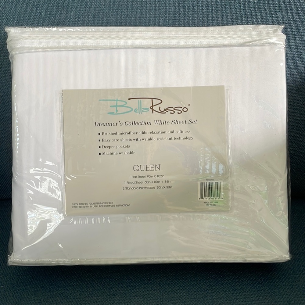 Bella Russo Dreamer's Collection White Sheet Set